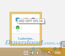 Active@ Hard Disk Monitor trên khay hệ thống