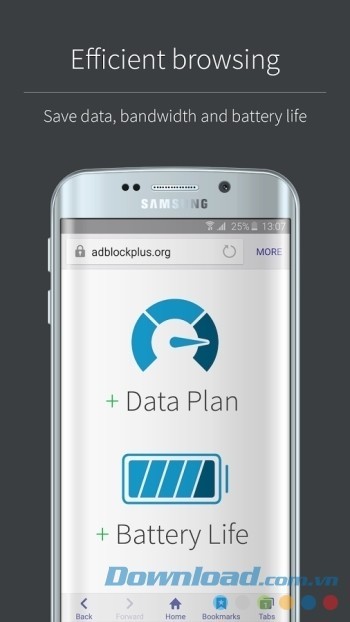 Tiện kiệm dữ liệu, băng thông và cả pin với Adblock Plus for Android