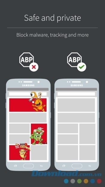 Chặn malware và chương trình độc hại với Adblock for Samsung Browser