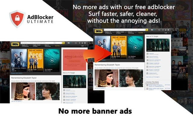 AdBlocker Ultimate chặn mọi loại quảng cáo để bảo vệ người dùng và tăng tốc trình duyệt
