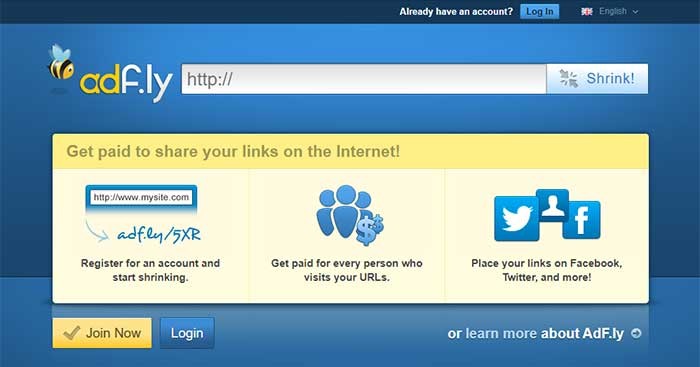 Adf.ly là dịch vụ rút gọn link được nhiều người yêu thích giống bit.ly