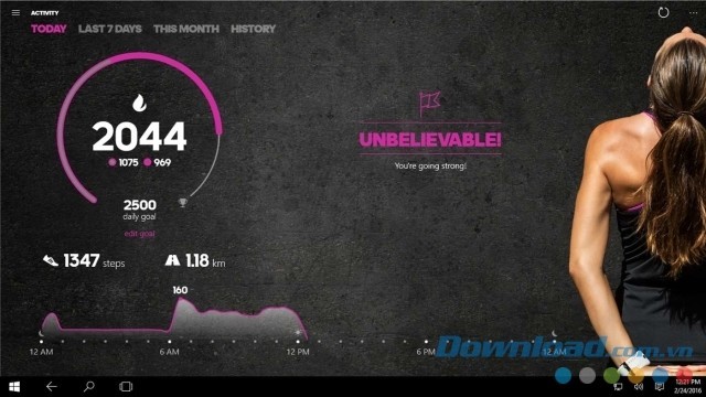 Xem lại lịch sử tập luyện chỉ trong nháy mắt