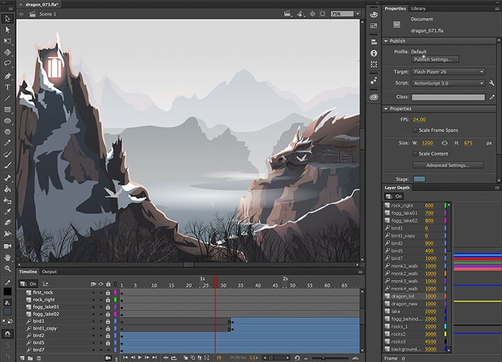 Adobe Animate có thể sáng tạo mọi hiệu ứng