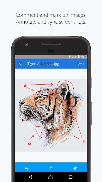 Adobe Creative Cloud cho Android giúp bạn bình luận trên tác phẩm