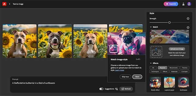 Adobe Firefly là web tạo ảnh AI độc lập của Adobe