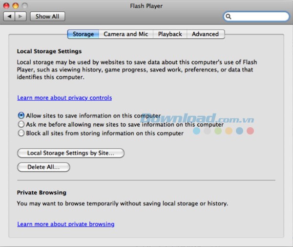 Adobe Flash Player cho Mac