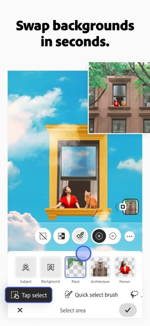 Thay background trong vài giây