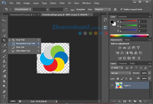 Perspective Crop của Photoshop CS6