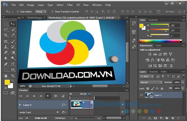 Chỉnh sửa video với Photoshop CS6