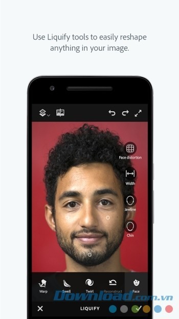 Chỉnh sửa từng điểm trên khuôn mặt