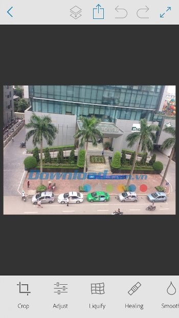 Màn hình chỉnh sửa ảnh cơ bản