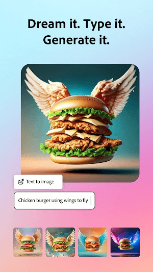 Adobe Express cho bạn tạo nội dung bằng cách biến văn bản thành hình ảnh