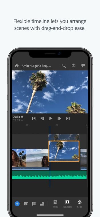 Sắp xếp các cảnh bằng thao tác kéo và thả