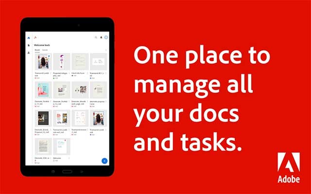 Quản lý tất cả tài liệu của bạn với Adobe Acrobat Reader