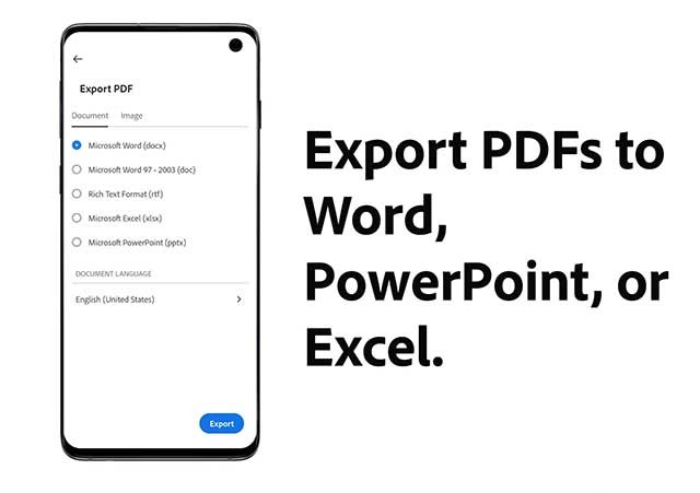 Xuất file PDF thành nhiều định dạng khác