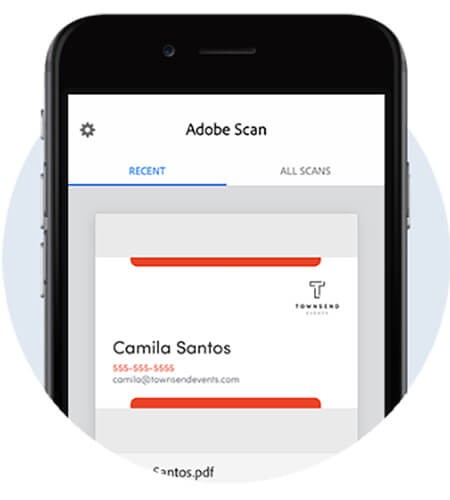 Adobe Scan cho Android hỗ trợ quét danh thiếp