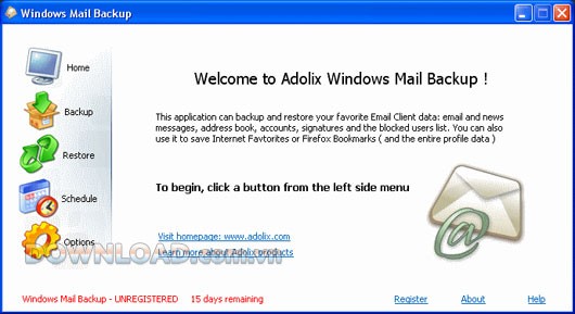 Adolix Windows Mail Backup