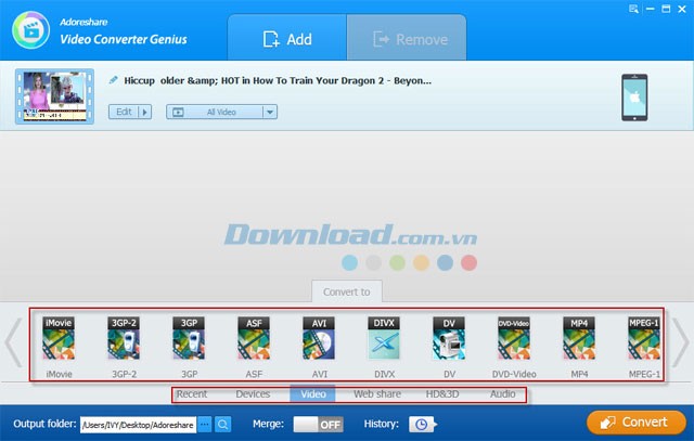Adoreshare Video Converter Genius