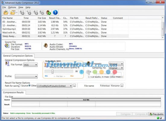 Advanced Audio Compressor