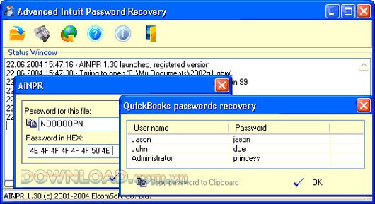 Advanced Intuit Password Recovery