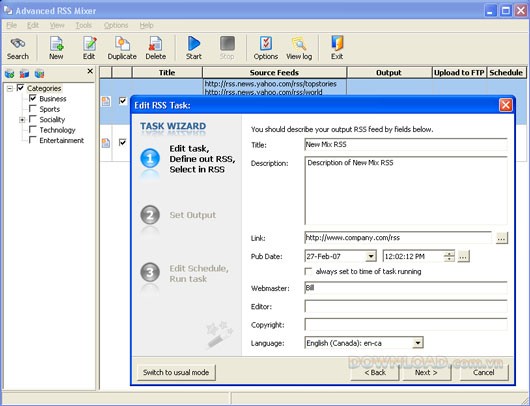 Advanced RSS Mixer Enterprise