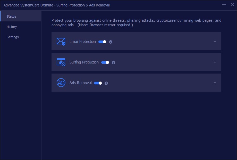 Advanced SystemCare Ultimate 13 bảo vệ email