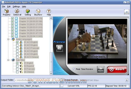 AdvdSoft DVD to Apple TV Converter
