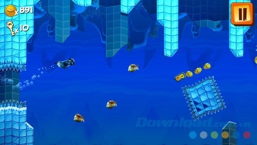Ngụp lặn dưới mê cung băng của Adventure Beaks cho iOS