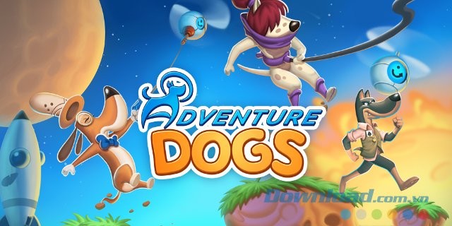 Giao diện đầy màu sắc của game Adventure Dogs