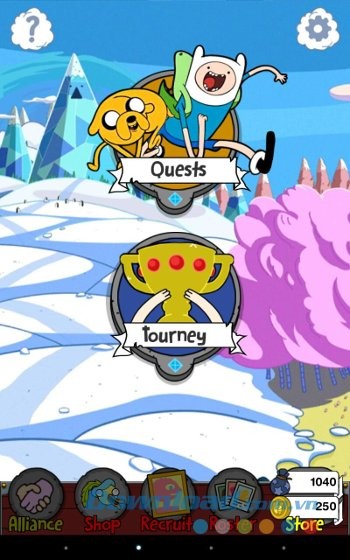 Giao diện game Adventure Time Puzzle Quest