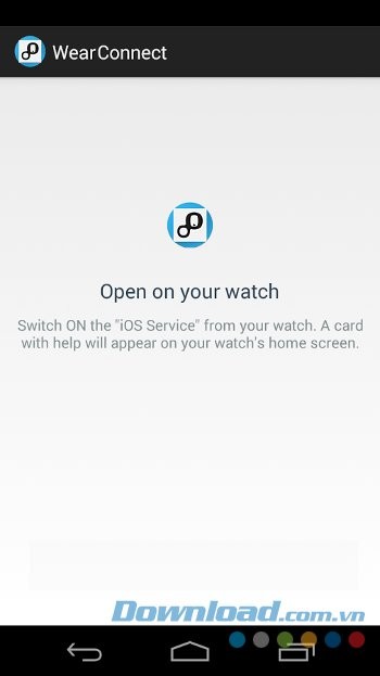 Quá trình kết nối bằng Aerlink: Wear Connect for iOS