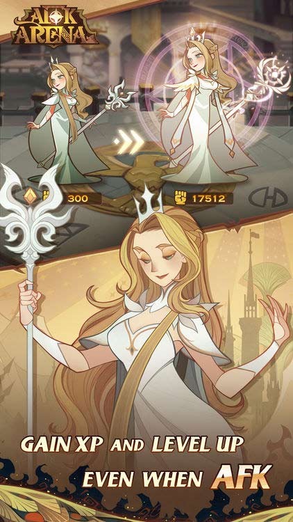 AFK Arena cho phép bạn kiếm XP và nâng cấp thậm chí khi không đăng nhập game