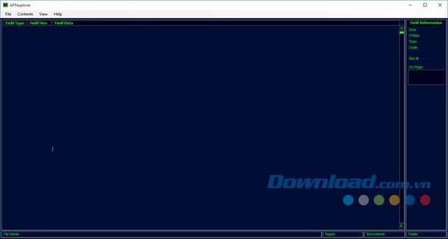 Giao diện chính của ứng dụng AFPexplorer miễn phí cho máy tính