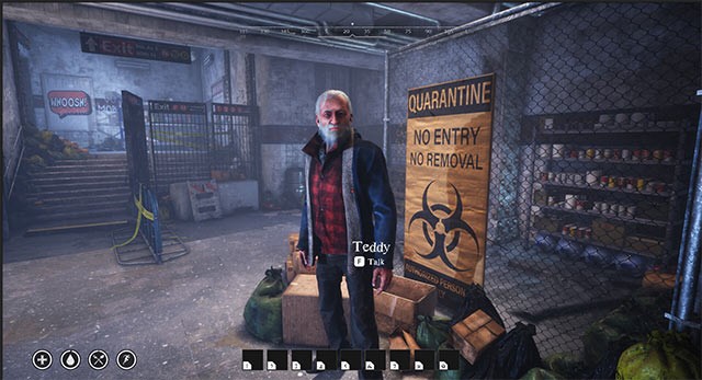 Tương tác với NPC trong After The Turn game để nhận nhiệm vụ, trao đổi hàng hóa...