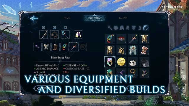 Nhiều loại trang bị đa dạng