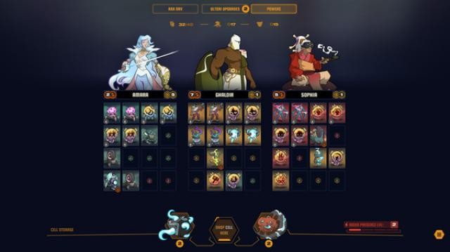 Nâng cấp kỹ năng cho các anh hùng thông qua các thẻ bài