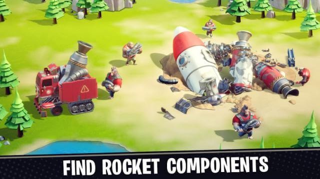 Bắn rocket tiêu diệt các Bộ lạc khỉ đối thủ trong game Age of Apes