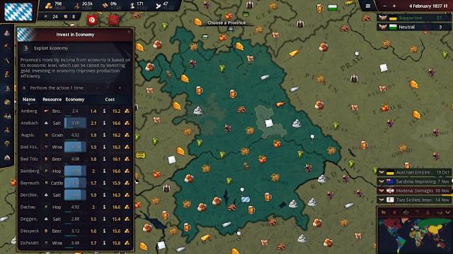 Bố trí quân đội một cách chiến lược trên bản đồ