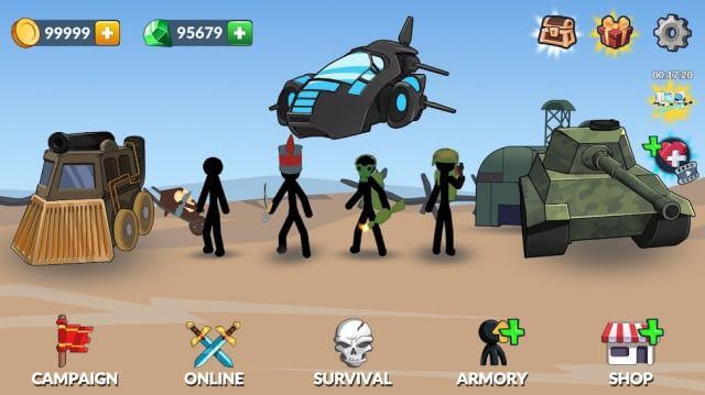 Tham gia trận đánh chiến lược với các stickman trong game Age of Stickman Battle of Empires