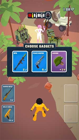 Thay đổi giữa các loại vũ khí khác nhau