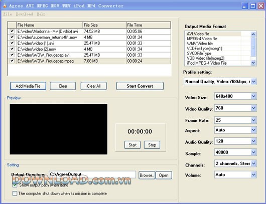 Agree AVI MPEG MOV WMV iPod MP4 Converter