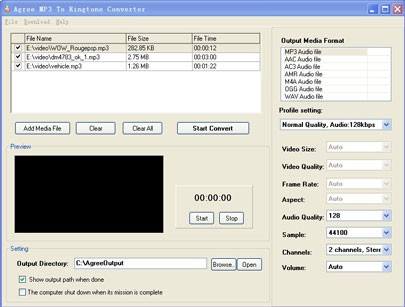 Agree Free MP3 to Ringtone Converter