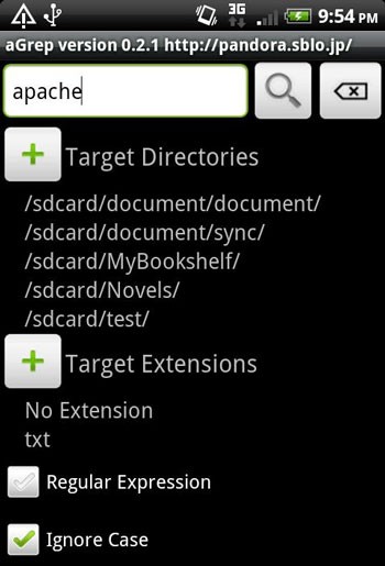 aGrep For Android