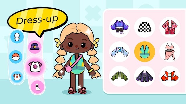 Tùy chỉnh diện mạo và mặc trang phục cho nhân vật của bạn trong game Aha World: Create Stories