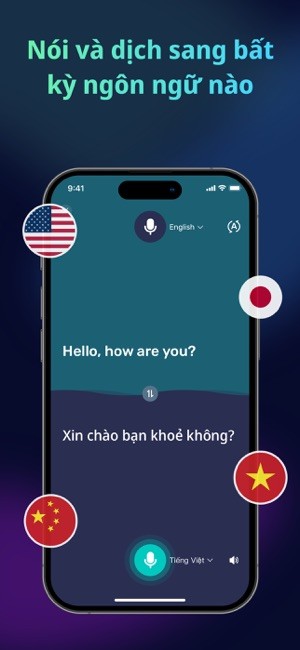 Nói và dịch sang bất kỳ ngôn ngữ nào