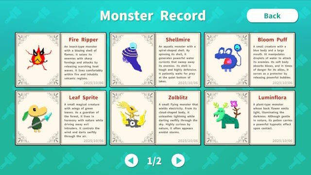 Mỗi quái vật bạn vẽ có thể được lưu lại trong bộ sưu tập cá nhân