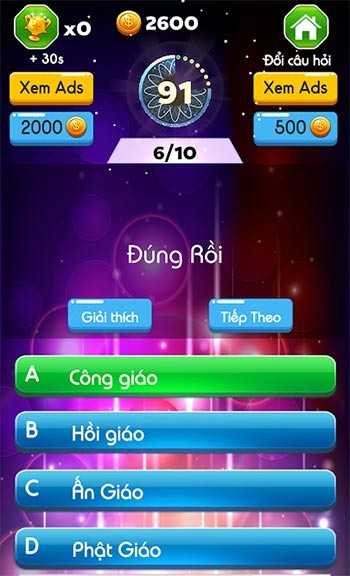 Câu hỏi game Ai Thông Minh Nhất