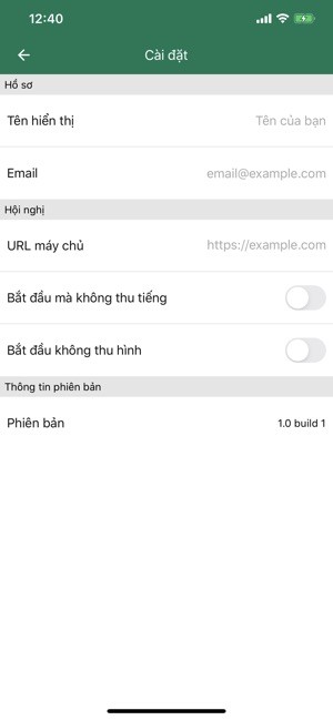 Giao diện AIC eMeeting cho iPhone