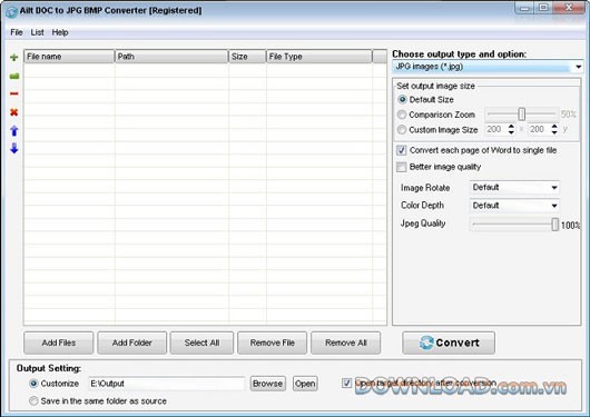 Ailt DOC to JPG BMP Converter