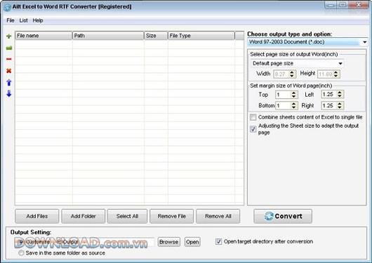 Ailt Excel to Word RTF Converter